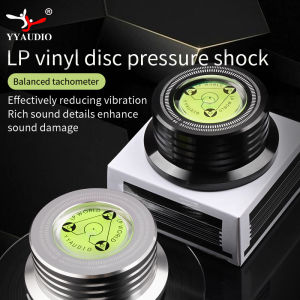 YYAUDIO Universal 50Hz LP Vinyl Record Player Disc Turntable Stabilizer with Level Aluminum Alloy Weight Clamp Music Player