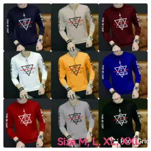 Bisa COD Sweater Keren Kaos Pria Elegan Crewneck Cowok Trendy Sweatshirt Kasual Sweter Cowo Star Of