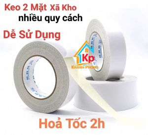 (Hcm Xả kho) combo 2 cuộn keo 2 Mặt nhiều quy cách