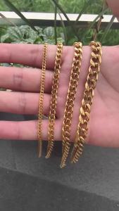 Titanium steel non fading vacuum plated Cuban bracelet mens and womens hip-hop girl jewelry stainless steel NK bracelet