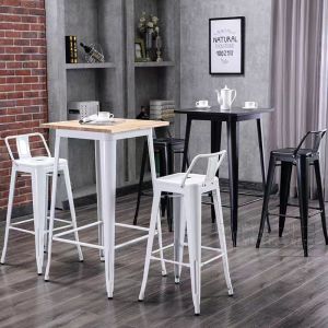 lron Poetry.PH Industrial Tolix Bar Stool 300KG Heavy Duty Metal High Chair for Kitchen Counter & Cafe