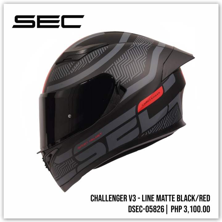 SEC challenger cyclone V3 full face dual visor helmet with FREE CLEAR