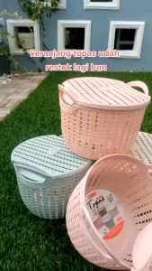 12PCS  KERANJANG TOPAS ANYAM SERBAGUNA KOTAK PENYIMPANAN STORAGE ORGANIZER