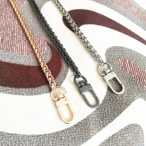 Womens bag high-end metal chain 6MM lantern chain strap bag strap single shoulder diagonal chain versatile fashionable metal chain Fried Dough Twists chain shoulder strap accessories replaceable bag strap chain strap