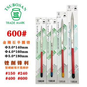 Pot Three Semicircle File Alloy File Metal Glass Mold Grinding Diamond Semicircle File #150#240#400#600