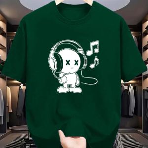 Áo Thun Nam Chất Liệu Polyester In Hình Nhân Vật Hoạt Hình Thoáng Khí Cổ Tròn Mùa Hè Mặc Thường Ngày Nhẹ Nhàng Nhanh Khô Mặc Ngoài Trời