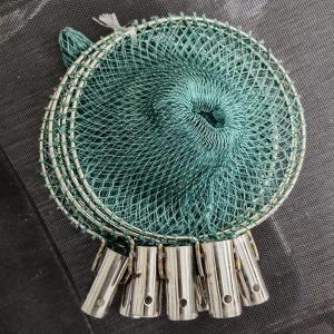 Dip Net Suit Stainless Steel Net Head Solid Circle Fishing Salvage Fish Net Bag Bold Super Hard Big Thing Dip Net Dip Net Rod Fishing Gear