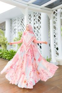 (New) Gamis Syari "AMORA Series Salem Abstrak" By Eldeena