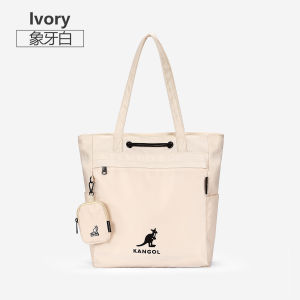 KANGOL Small Zipper Tote Bag Womens New Large Capacity Handheld Single Shoulder Bag Waterproof Student Class Commuting Bag