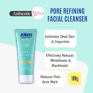 Aiken Bha Pha Pore Refining Facial Cleanser with Vitamin C 100g Pencuci Muka Penapisan Pori
