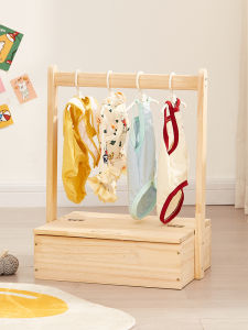 Real Wood Floor Mounted Pet Coat Rack Cat Dog Clothes Hanger Indoor Small Dogs Special Storage Coat Rack Pet Accessories