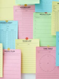 iplaybox | Colorful Scheduler Cornell Note Taking Notepad