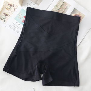 High Waist Seamless Safety Pants Womens Two-In-One Bottoms No Roll Edge Large Size Underwear Comfortable Breathable Briefs