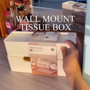 LOCAUPIN Tissue Paper Disposable Facial Towel & Tissue Box Multifunctional Desktop Organizer Table Storage Paper Tissue