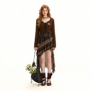 unifree | Irregular Waist-High Design Holiday Lace Dress