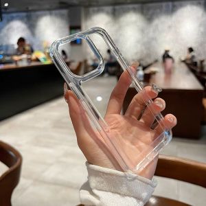 High Transparent Acrylic Phone Case for 13 14 15 Xr pro Max 11 12 Full Cover Anti-Fall Mini XS 7 8 plus Men Women
