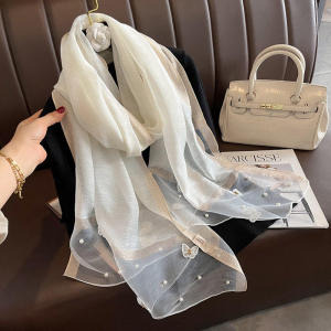 BAOYINFEI | Elegant Butterfly Design Light Silk Scarf for Women