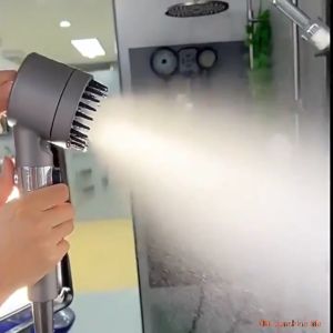 Powerful German Handheld Shower Head with Filtering and Boosting Features Adjustable High Pressure Water Saving Shower One-Key Stop Water