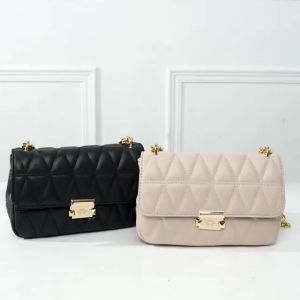MKMC Tas Selempang Wanita Shoulder Bag Wanita Fashion Kulit Polos Resleting Crossbody Bag Multifungsi Tas Kerja Wanita Terbaru Tas Rantai Wanita Import Kekinian COD