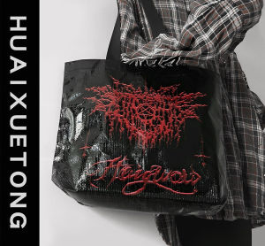 Bad Blood Original Metal Music Record Shopping Bag Violent Aesthetic Y2g Yabi Shoulder Bag Dark Goth Storage