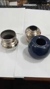 Bandul Plat Bulat Biru 1 1/4" hiasan railing tangga kanopi balkon