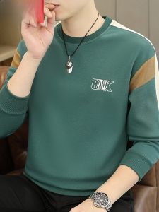 HENGYUANXIANG | Casual Long Sleeve Round Neck Sweatshirt Trendy Streetwear For Young Men Spring Autumn New Arrival Comfortable Breathable Cotton Polyester Blend