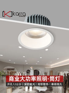 Ultra-Bright LED Recessed Spotlight High Color Rendering Clothing Store Commercial Dining High Power High Luminous Efficiency