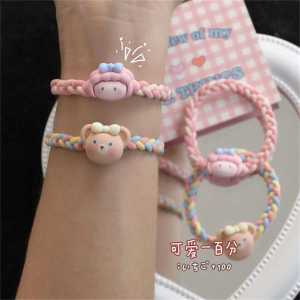 ความยืดหยุ่นสูง น่ารัก ยางรัดผมสําหรับแฟน หวาน ยางรัดผมผ้าสไตล์ Fresh Out เครื่องประดับผม Fresh Out ยางรัดผม