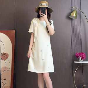 XIYUQI | Slimming Pear-shaped Friendly Summer Dress with 3D Flower