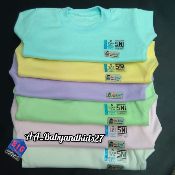 Super Sale!!!3PC Kaos Oblong Bayi One Baby Polos Berlabel Lembut