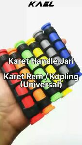 Karet Handle Jari Rem-Kopling Universal Motor Bebek-Matic-Sport Handel Domino Variasi Warna Cover Busa Merah-Abu-Orange-Biru-Hijau-Kuning Honda-Yamaha-Suzuki