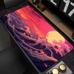 Potdemiel | The Great Wave Off Kanagawa Tấm Lót Chuột Chơi Game Chống Trượt Chống Nước Deskmate Thảm Để Bàn Bằng Cao Su Cho Phụ Kiện Máy Tính