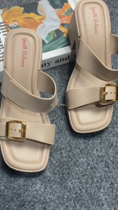 Sandal Karet Wanita Wedges Balance Double Strap Hak Tinggi 2317-3