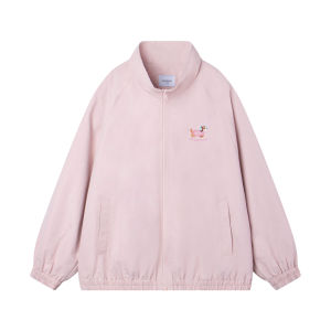 MUCMUKN | Pink Dog Embroidery Loose Versatile Windproof Jacket