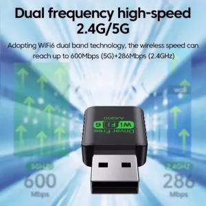 kebidumei | KEBIDUMEI AX900 USB WiFi 6 Bluetooth 5.4 Adapter USB Wireless Network Card Dual Band 2.4G&5GHz WiFi Network Receiver Driver Free