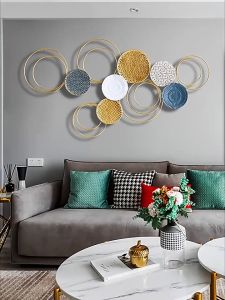 Hiasan Dinding Pajangan Nordic Circular Artware Iron Ornaments Wall Hanging