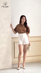 [Voucher 15% MOV 199K cap 100K Áo sơ mi nữ HeraDG thiết kế tay xếp ly cửa tay cách điệu chất poplin cao cấp SASBD2025