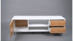 DECCO Multi Compartment Living Room TV Cabinet Storage Rack With Drawer