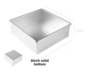 6-Inch 8-Inch 10-Inch Square Solid Bottom Mousse Qi Feng Water Bath Cake Mold Mold Square Deep Baking Dish Baking Mold
