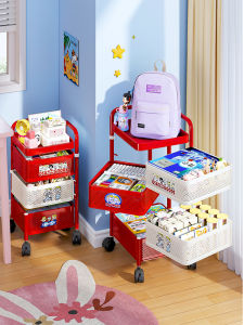 FULINSI | Mobile Bookbag Storage Rack With Wheels