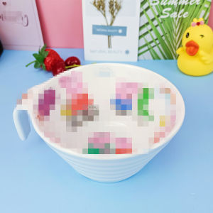 Anti-Scalding Durable Cartoon Childrens Bowl Spoon Dining Set with Handle Baby Faux Porcelain Large Bowl for Kids Eating Noodles