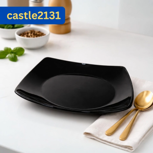 Plastic Square Dinner Plate Reusable Serving Plate Lightweight Tableware Set 3pcs 6pcs Durable BPA Free Plate for Home Kitchen School Picnic Canteen Use
