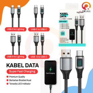 [RO ACC] NANVAN NVN-KD67 KABEL DATA CHARGER SUPER FAST CHARGING FOR MICRO USB / TYPE C / IPHONE LED INDICATOR