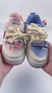 Sinered Kids Girls cute cartoon breathable casual shoes Childrens Soft Fashionable sports shoes