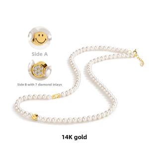 Smiley Face Natural Freshwater Pearl Necklace