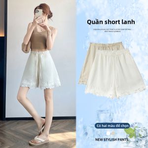 La Chapelle | Quần Short A-Line Voan Lanh Thoáng Khí Màu Be