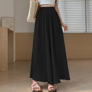 JOY Rok Panjang Wanita Remaja Korea Polos Bahan Crepe