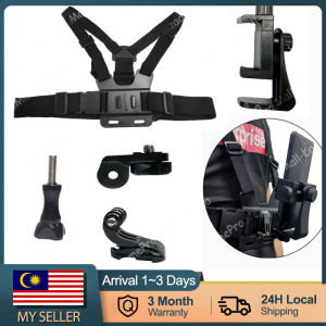 5 in 1 Mobile Phone Chest holder go pro Mount Selfie Action Body Harness Strap Action Camera Phone Clip Pemegang Fon Dada Vlog for All GoPro 8 7 6 5 4 3 3+ Series 手机支架胸架
