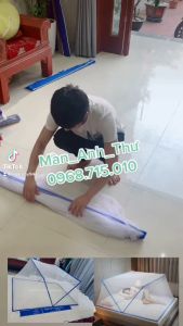 A38 Màn Xếp Thông Minh Gấp gọn 1m2/1m4/1m6/1m8/2m |Mùng xếp gấp gọn màn chup người lớn cao cấp