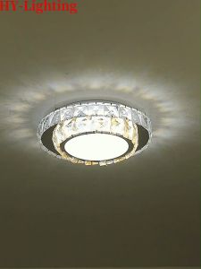 2024 New bedroom crystal chandelier room round ceiling lamp nordic LED living room light